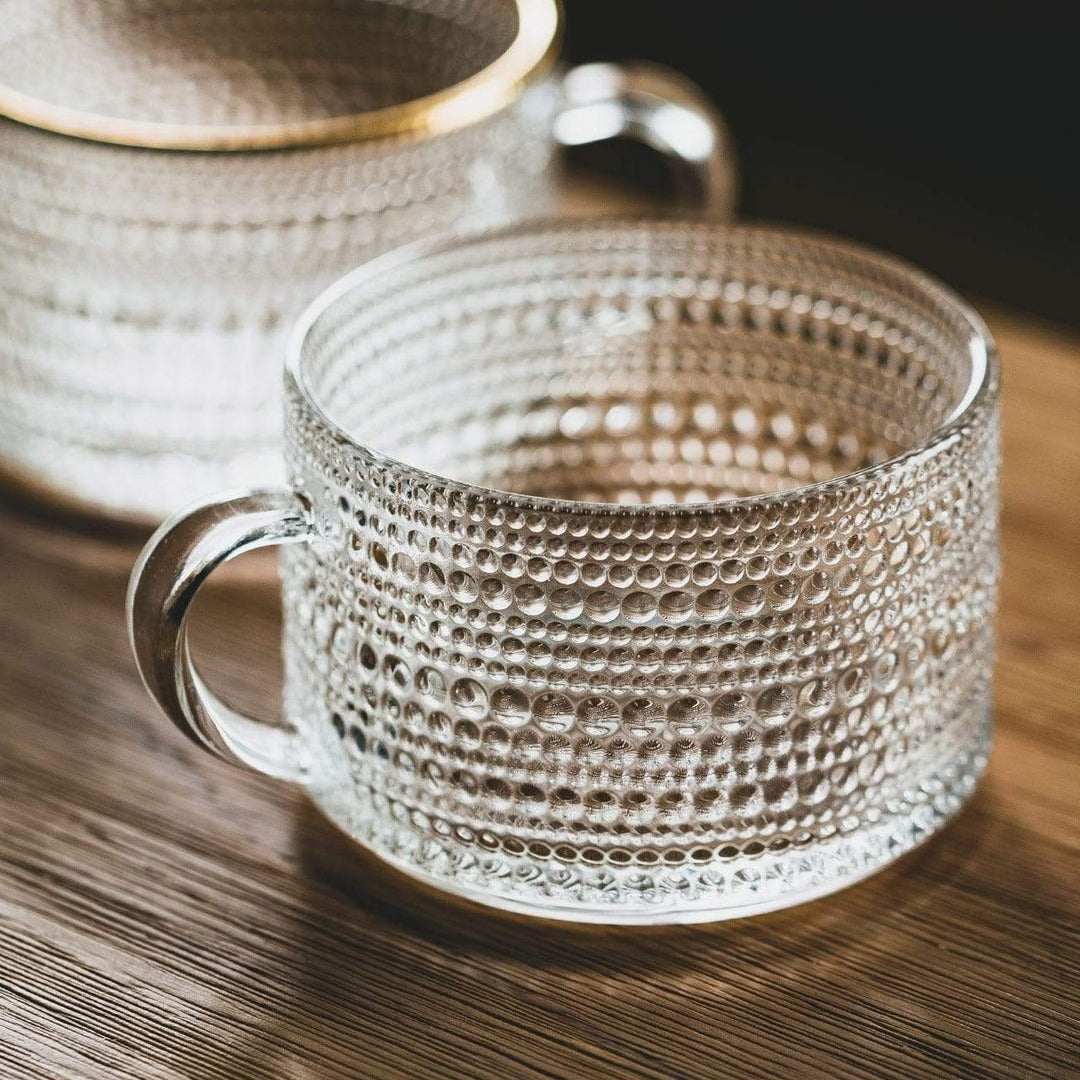 Sonnenblume - Goldene Linien Prägung Teetasse Schüssel