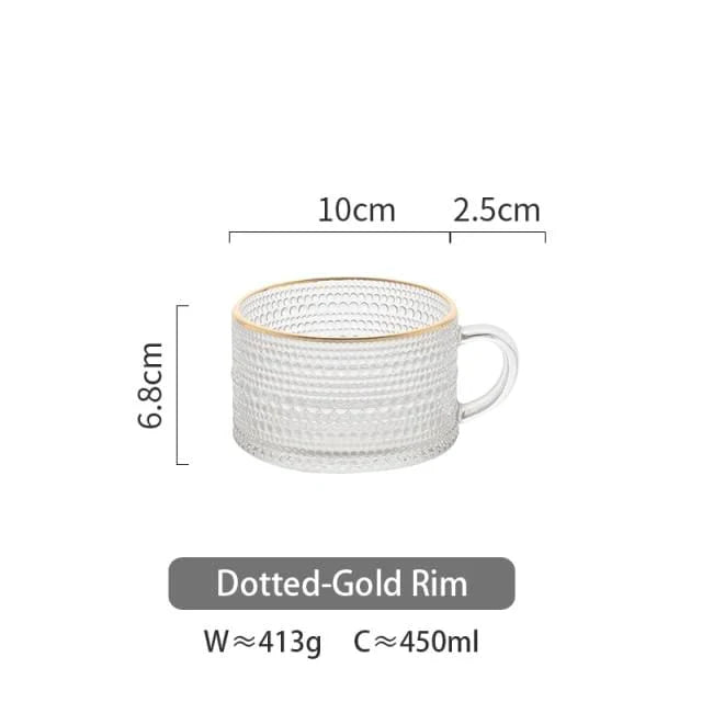 Sonnenblume - Goldene Linien Prägung Teetasse Schüssel