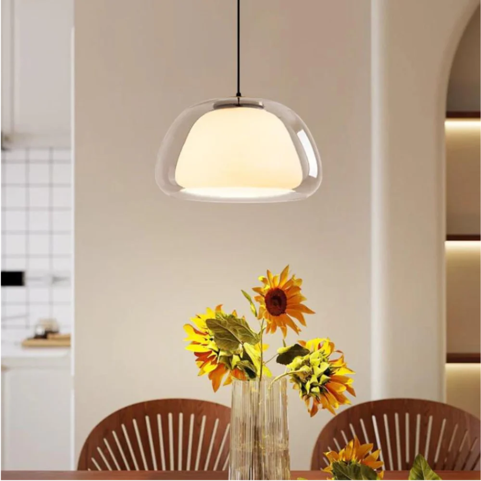 Nombr Jelly Glass Pendelleuchte – Moderne Lampe für Küche und Esstisch, höhenverstellbar, sanftes LED-Licht