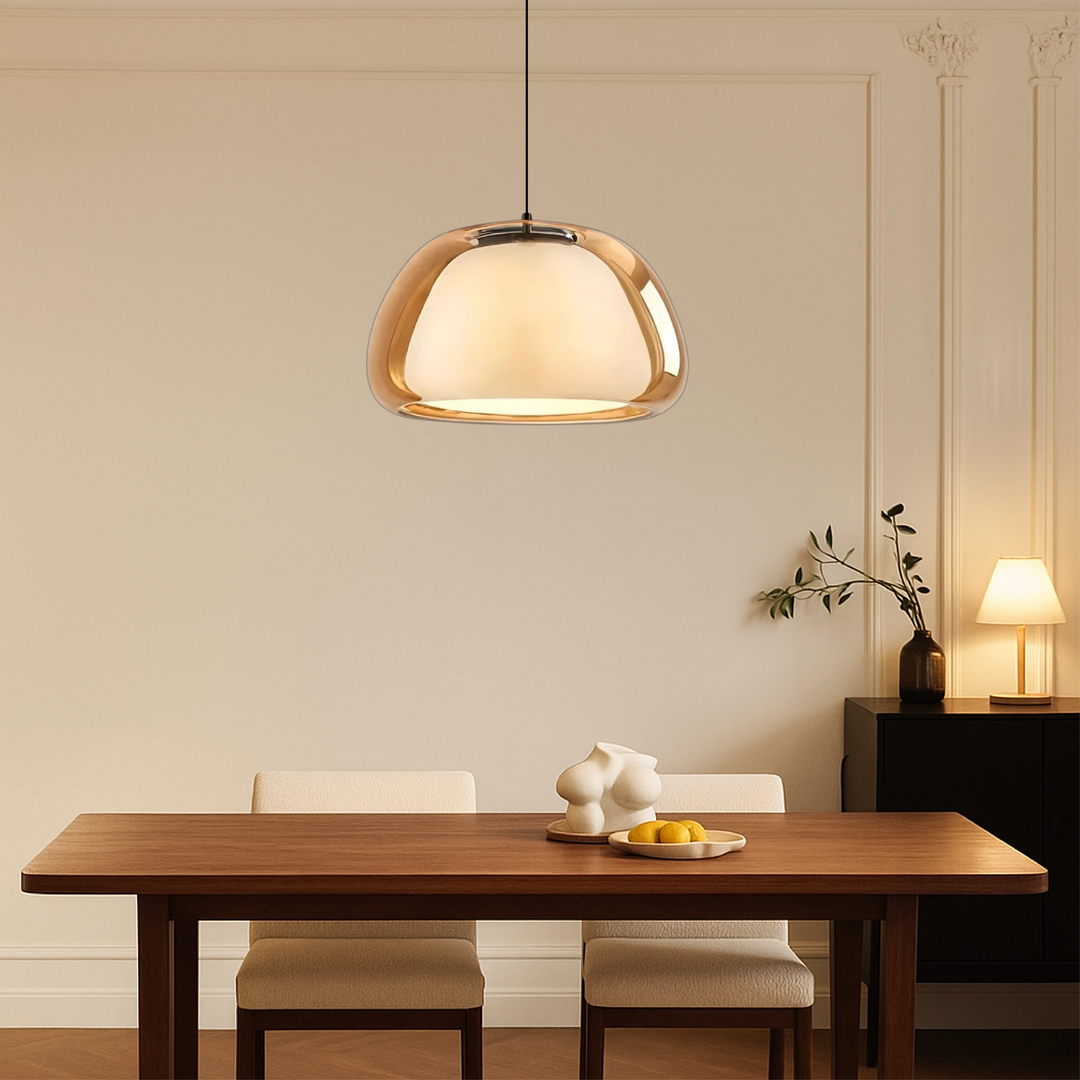 Nombr Jelly Glass Pendelleuchte – Moderne Lampe für Küche und Esstisch, höhenverstellbar, sanftes LED-Licht