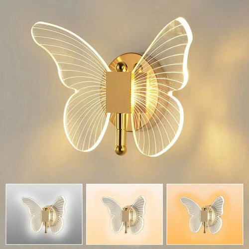 Moderne Schmetterling Wandleuchte – Elegante LED Wandbeleuchtung für Wohnzimmer oder Schlafzimmer | Karnz