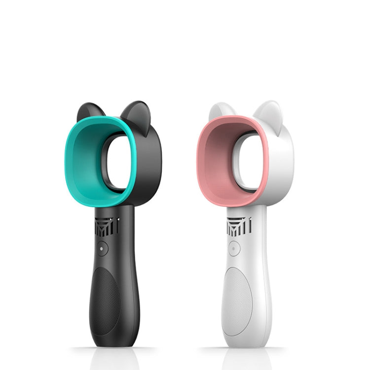 Cartoon Handheld Fan blattlos USB Mini Lade Desktop tragbarer Ventilator (Weiß) | Karnz