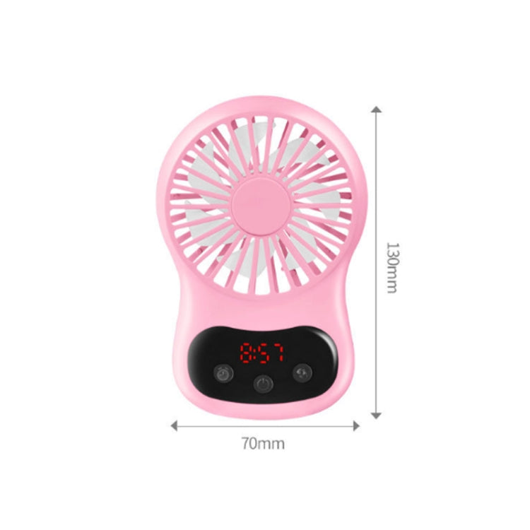 Multifunktionaler Clock Kleiner Ventilator Kreativer Desktop Mini USB Ventilator (Weiß) | Karnz