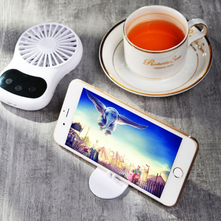 Multifunktionaler Clock Kleiner Ventilator Kreativer Desktop Mini USB Ventilator (Weiß) | Karnz