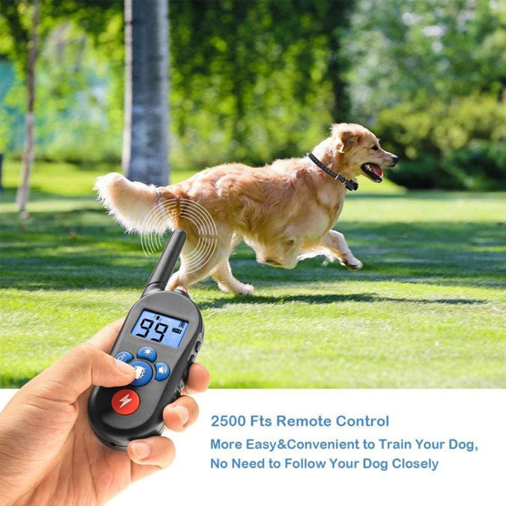 Sandsberg | 800m Fernbedienung Elektrischer Schock Hunde Trainingsgerät Vibration Warnung Haustierbedarf Elektronisches Wasserdichtes Halsband, Stil:556-1(US Stecker)
