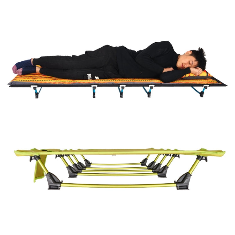 CLS Outdoor Leichtes Faltbett Camping Einfaches Freizeitbett (Schwarz)