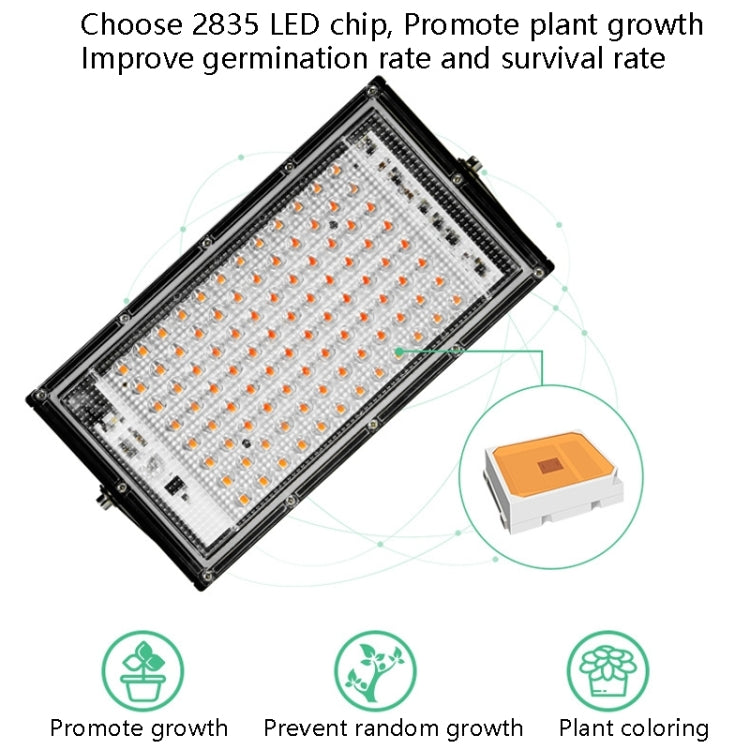 LED-Pflanzenlampe, Vollspektrum, wasserdicht, EU-Stecker, 144 LEDs, 200 W