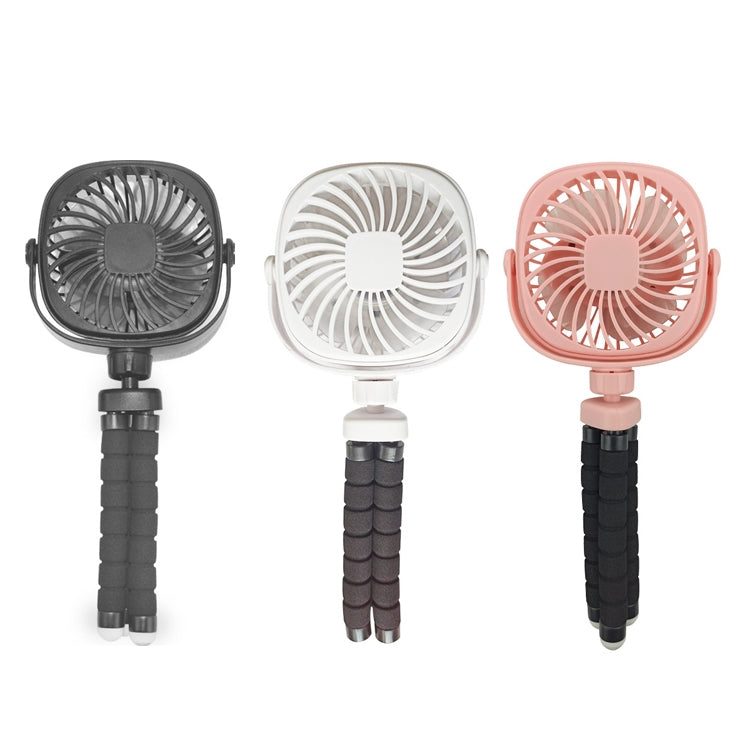 Octopus Kinderwagen Verformungsventilator Desktop Tragbar Handheld USB Klein Ventilator, Farbe: 1200mAh Weiß | Karnz