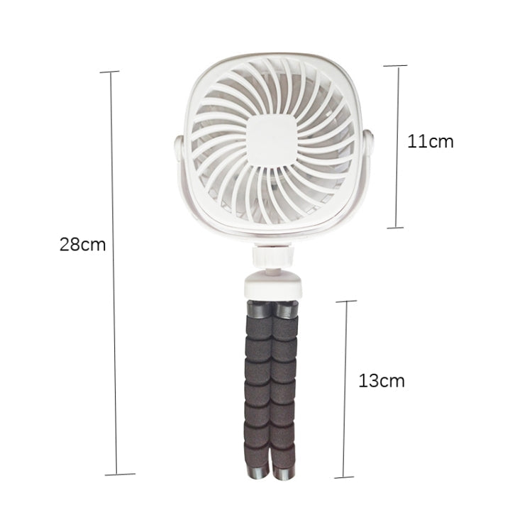 Octopus Kinderwagen Verformungsventilator Desktop Tragbar Handheld USB Klein Ventilator, Farbe: 1200mAh Weiß | Karnz