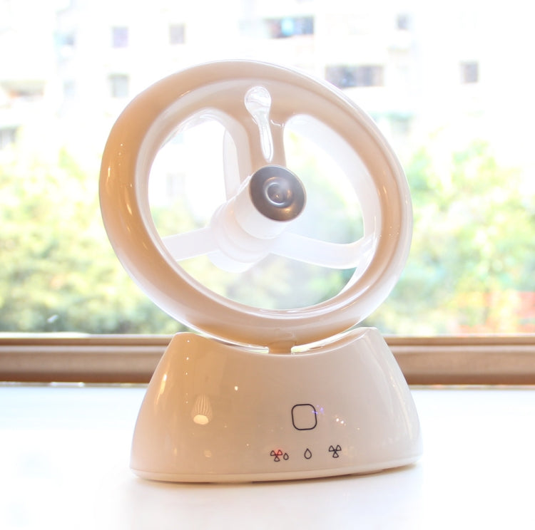 Mini USB wiederaufladbarer Spray Ventilator Studentenwohnheim Büro Desktop leiser Ventilator (glänzend Weiß) | Karnz