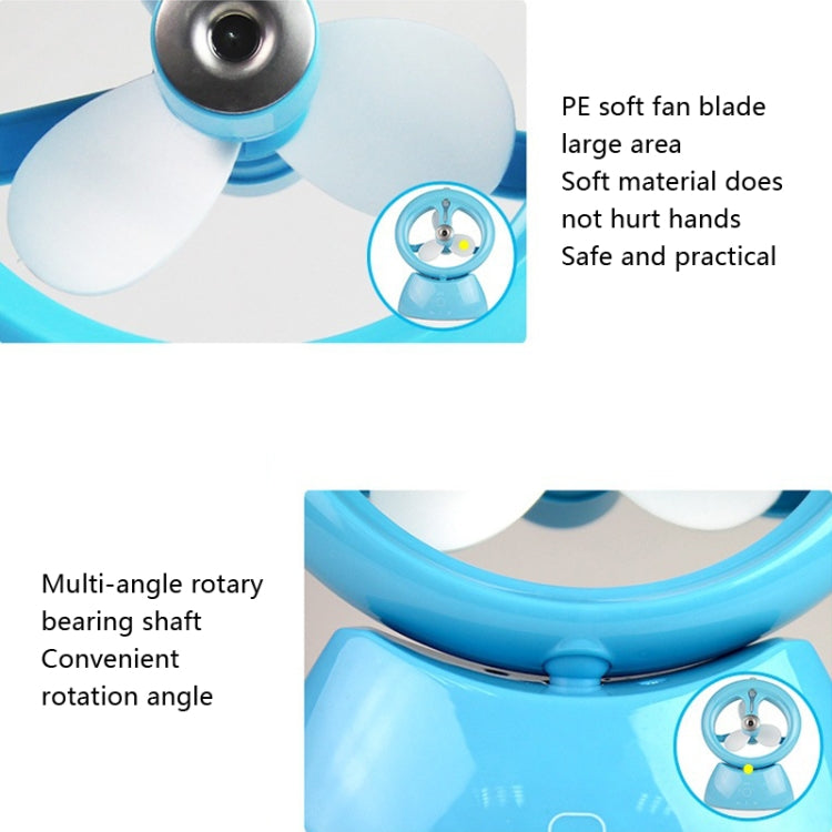 Mini USB wiederaufladbarer Spray Ventilator Studentenwohnheim Büro Desktop leiser Ventilator (glänzend Weiß) | Karnz