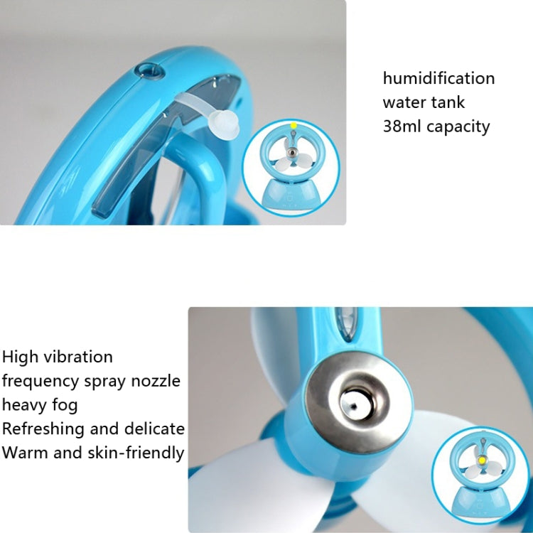 Mini USB wiederaufladbarer Spray Ventilator Studentenwohnheim Büro Desktop leiser Ventilator (glänzend Weiß) | Karnz