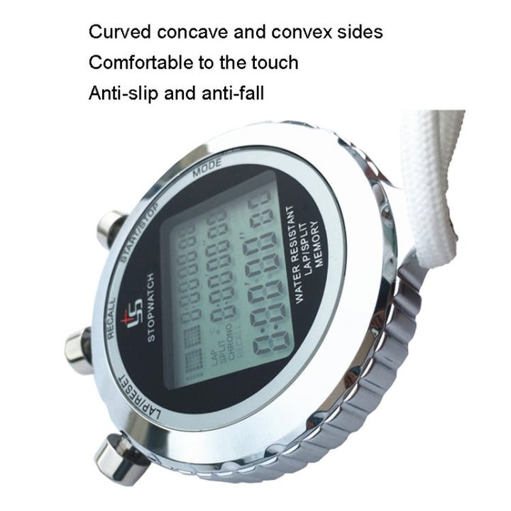 Stoppuhr Digital Edelstahl 3-Zeilen-Display | Karnz
