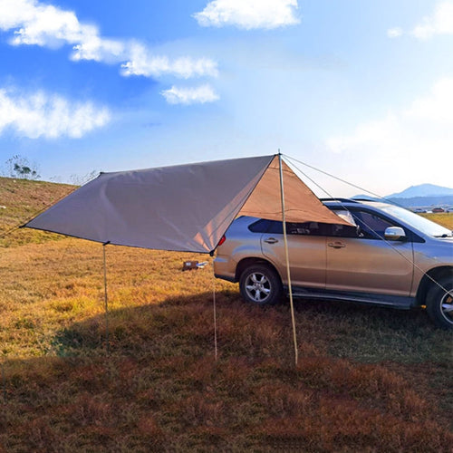 Sandsberg | Outdoor Picknick Campingzelt An Der Seite Des Autos Fahrzeug Regenfest Sonnenblende Zelt 300x200cm (Khaki)