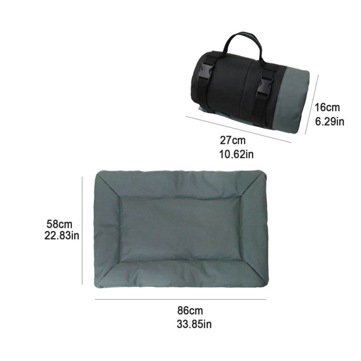 Sandsberg | Outdoor Camping Faltbare Haustier Schlafmatte 600D Oxford Stoff Wasserdichte Hundematte (Grau)