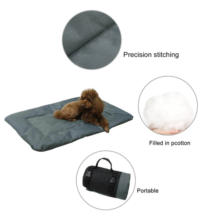 Sandsberg | Outdoor Camping Faltbare Haustier Schlafmatte 600D Oxford Stoff Wasserdichte Hundematte (Grau)