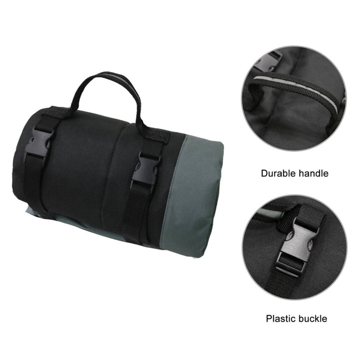 Sandsberg | Outdoor Camping Faltbare Haustier Schlafmatte 600D Oxford Stoff Wasserdichte Hundematte (Grau)
