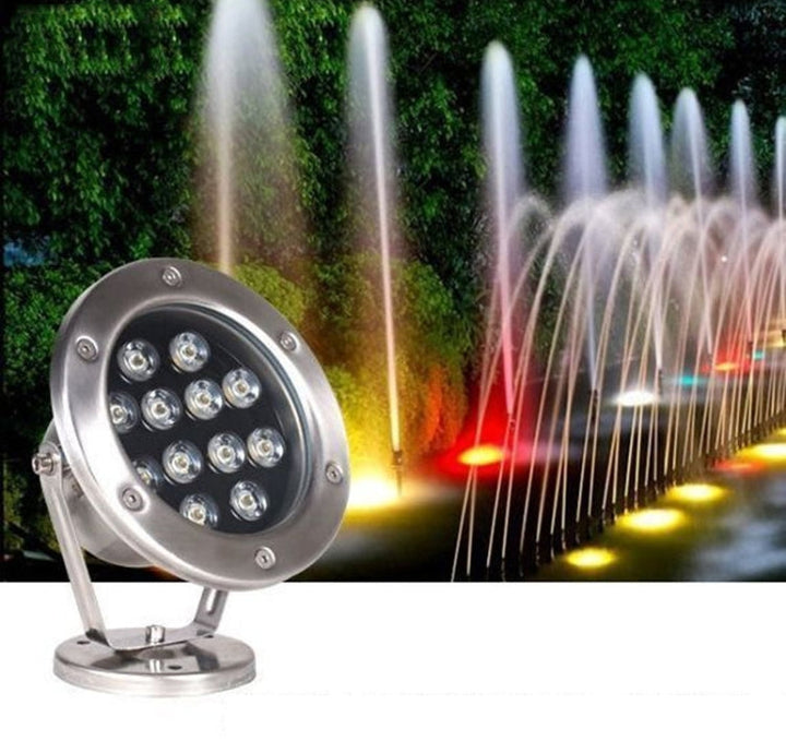 Karnz | LED Unterwasserlicht Pool Fisch Teich Brunnen Wasserdicht Landschaftslicht 18W (Warmweiß)