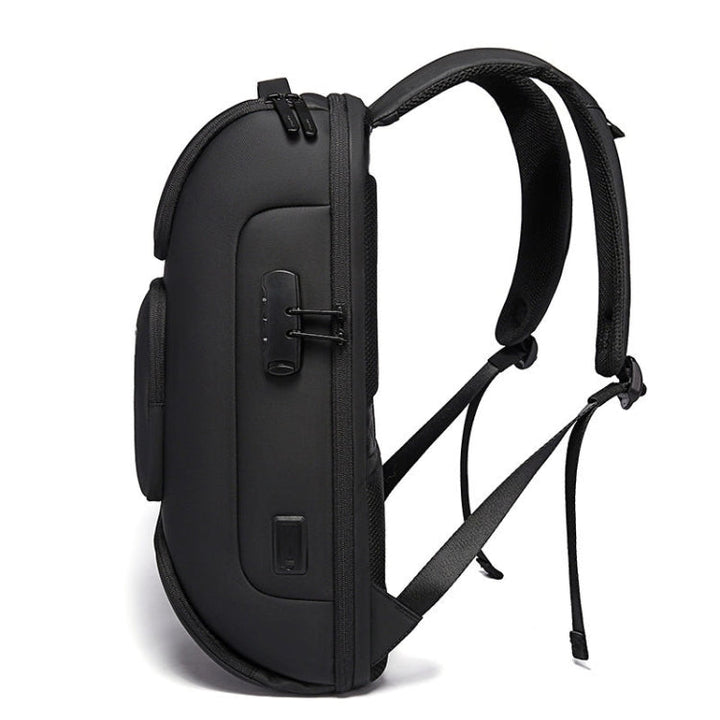 BANGE BG-7216plus Diebstahlsicherer, wasserdichter Reiserucksack für Herren, 15,6 Zoll Laptoptasche (Grau)