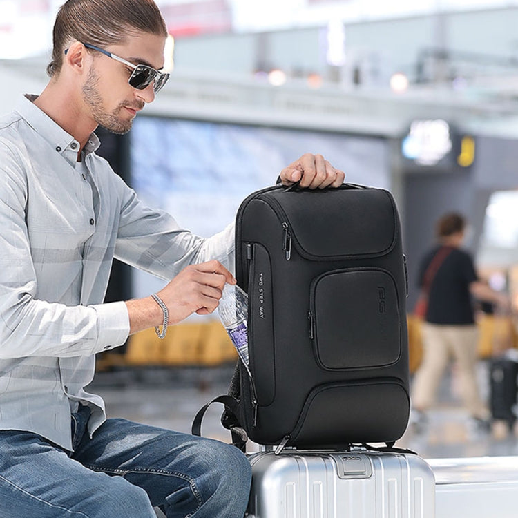 BANGE BG-7216plus Diebstahlsicherer, wasserdichter Reiserucksack für Herren, 15,6 Zoll Laptoptasche (Grau)
