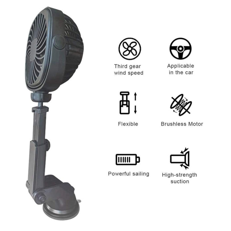 Auto Saugnapf Ventilator Desktop Studentenwohnheim Büro Küchenventilator (Rosa) | Karnz