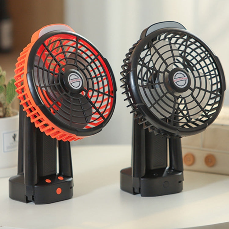 Outdoor Camping USB Lade Fan Zelt Schwenkopf Fan Mit Stativ LED Licht (Schwarz) | Karnz
