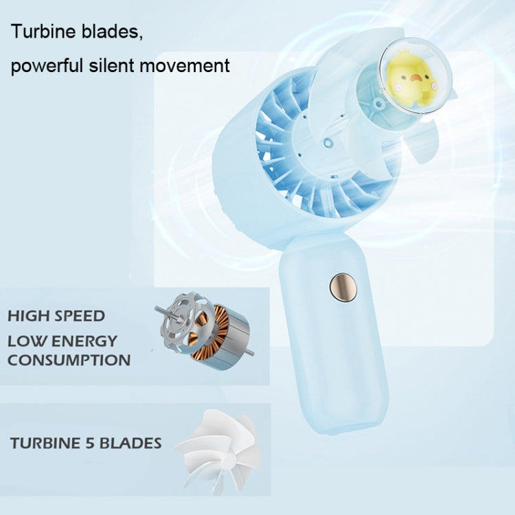 Handgriffe Kleiner Ventilator Tragbarer Mini Taschenventilator, Stil: Blauer Duck | Karnz
