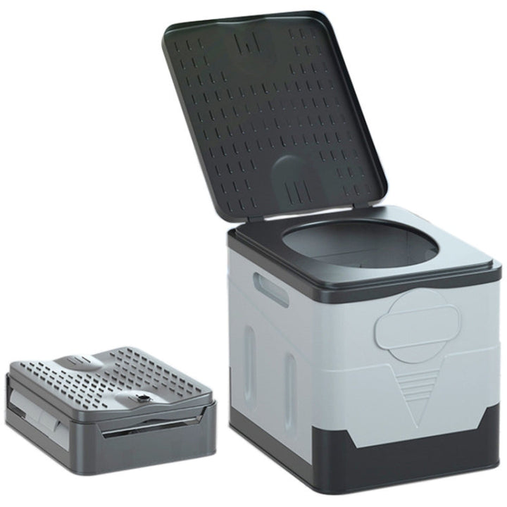 Sandsberg | Auto Faltbare tragbare Toilette Outdoor Notfall Mobile Toilette (Dunkelgrau)
