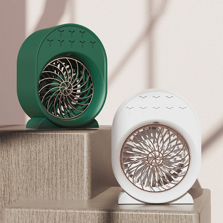 USB Spray Befeuchtung Klimaanlagenventilator Kleiner Tragbarer Desktop Luftkühler, Stil: Laden (Grün) | Karnz