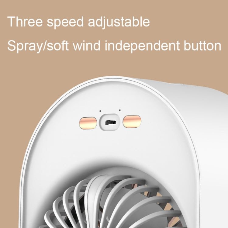 USB Spray Befeuchtung Klimaanlagenventilator Kleiner Tragbarer Desktop Luftkühler, Stil: Laden (Grün) | Karnz
