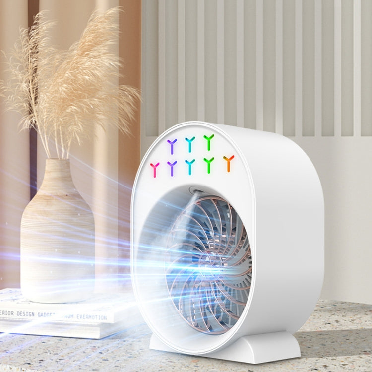 USB Spray Befeuchtung Klimaanlagenventilator Kleiner Tragbarer Desktop Luftkühler, Stil: Laden (Grün) | Karnz