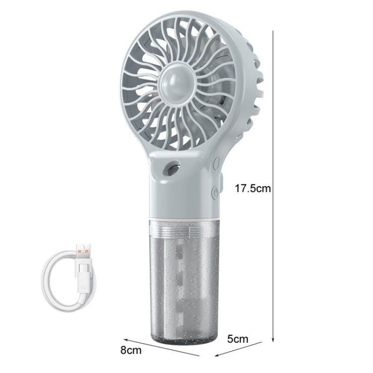 USB wiederaufladbarer tragbarer Sprühventilator Handheld Hydration Elektrischer Ventilator (Grau) | Karnz