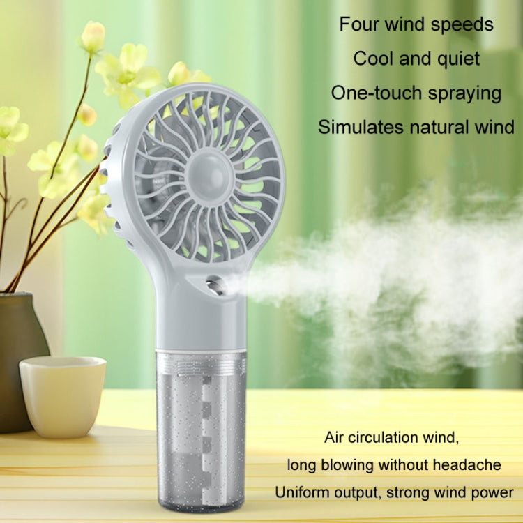 USB wiederaufladbarer tragbarer Sprühventilator Handheld Hydration Elektrischer Ventilator (Grau) | Karnz