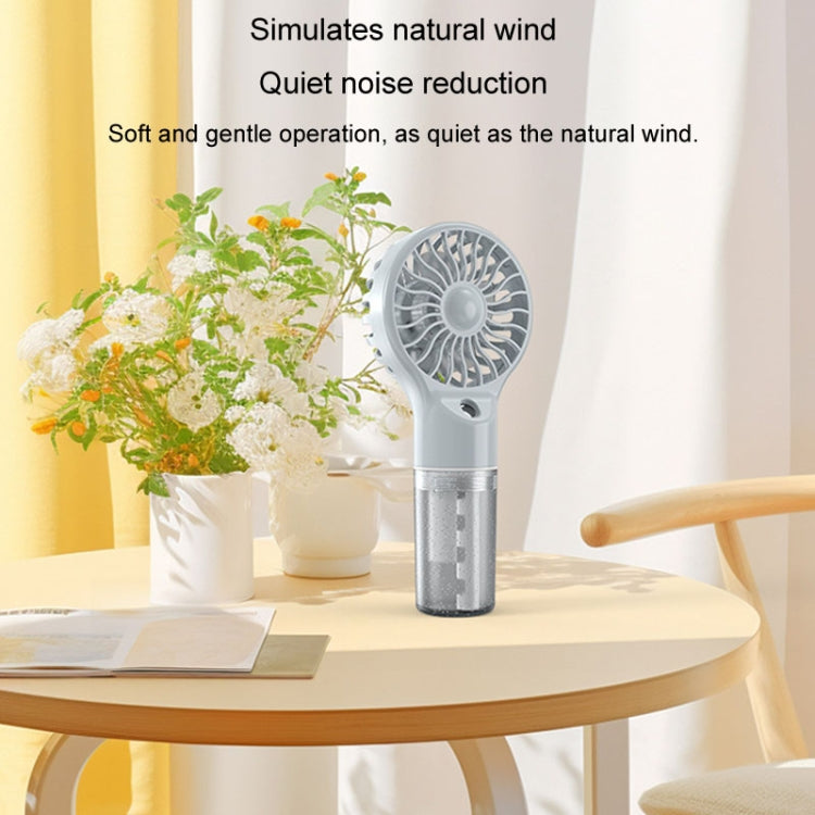 USB wiederaufladbarer tragbarer Sprühventilator Handheld Hydration Elektrischer Ventilator (Grau) | Karnz
