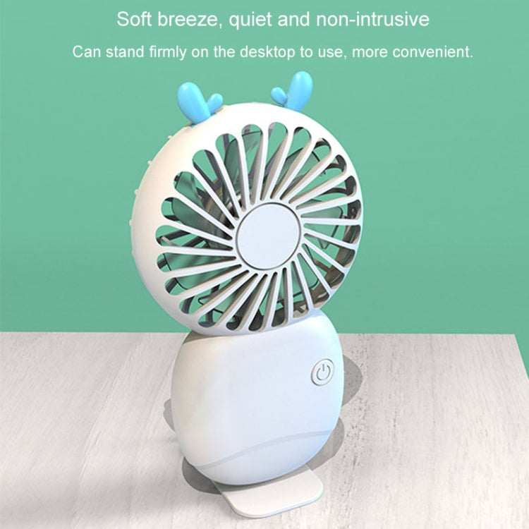 Sommer Cartoon Tasche Handheld Standventilator Wiederaufladbar Leiser Mini Ventilator (Grün) | Karnz