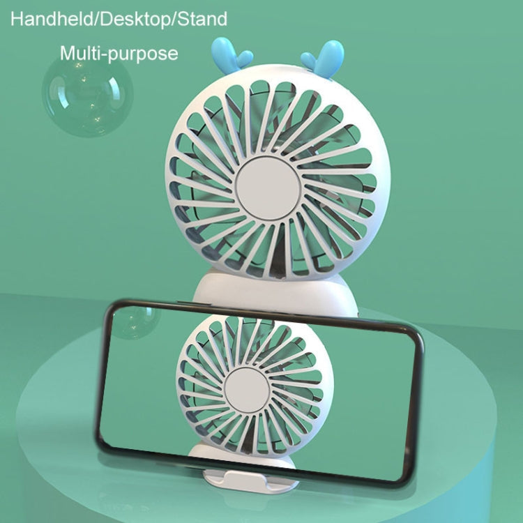 Sommer Cartoon Tasche Handheld Standventilator Wiederaufladbar Leiser Mini Ventilator (Grün) | Karnz