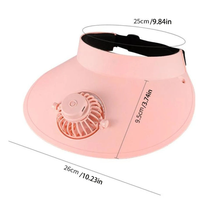 Sommer Outdoor Sonnenschutz Verstellbarer Rotierender Ventilator Sonnenhut (Rosa) | Karnz