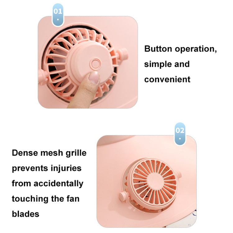 Sommer Outdoor Sonnenschutz Verstellbarer Rotierender Ventilator Sonnenhut (Rosa) | Karnz