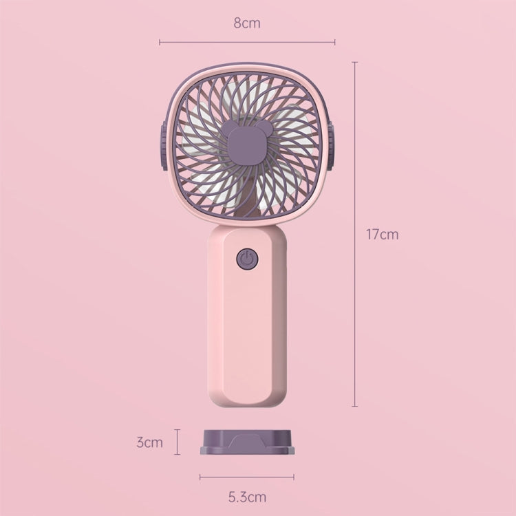 Handheld tragbarer Mini-Multifunktionsventilator mit Handyhalterfunktion, Farbe: Gelbgrün ohne Batterie | Karnz