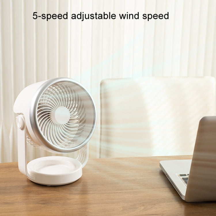 Luftzirkulationsventilator USB-Laden Schreibtischleiser Ventilator (Weiß) | Karnz