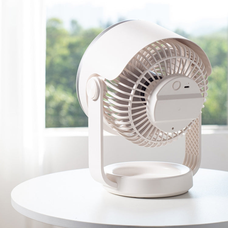 Luftzirkulationsventilator USB-Laden Schreibtischleiser Ventilator (Weiß) | Karnz