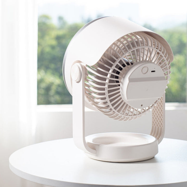 Luftzirkulationsventilator USB-Laden Schreibtischleiser Ventilator (Weiß) | Karnz