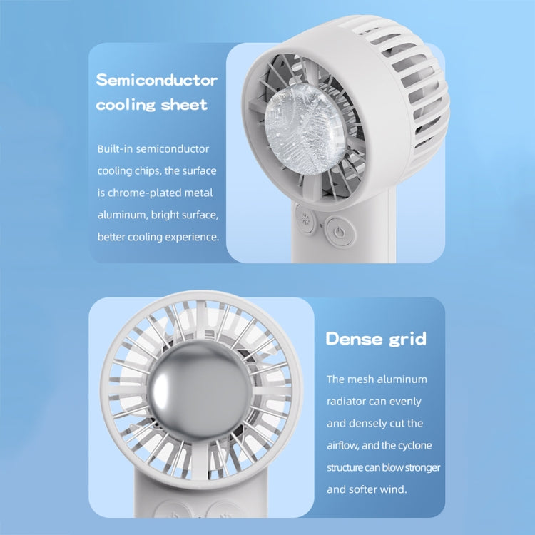 Outdoor Handheld Ice Air Conditioning Fan Astronaut Night Light Semiconductor Cooling Fan (Hellblau) | Karnz