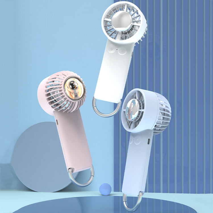 Outdoor Handheld Ice Air Conditioning Fan Astronaut Night Light Semiconductor Cooling Fan (Hellblau) | Karnz