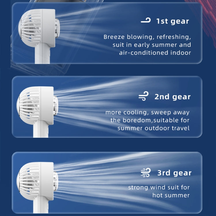 Outdoor Handheld Ice Air Conditioning Fan Astronaut Night Light Semiconductor Cooling Fan (Hellblau) | Karnz