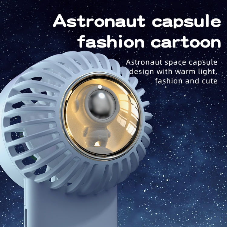 Outdoor Handheld Ice Air Conditioning Fan Astronaut Night Light Semiconductor Cooling Fan (Hellblau) | Karnz