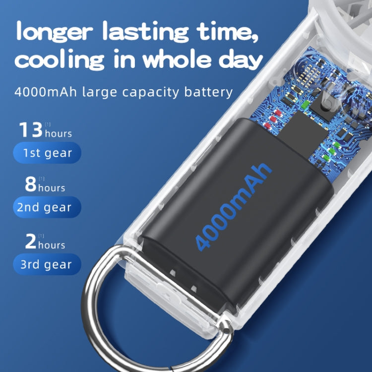 Outdoor Handheld Ice Air Conditioning Fan Astronaut Night Light Semiconductor Cooling Fan (Hellblau) | Karnz