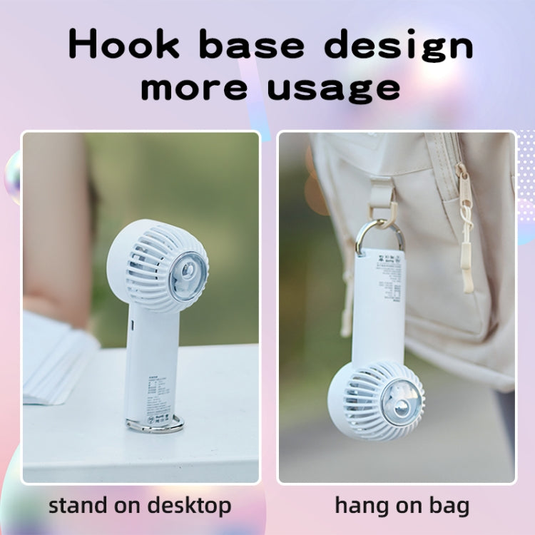 Outdoor Handheld Ice Air Conditioning Fan Astronaut Night Light Semiconductor Cooling Fan (Hellblau) | Karnz