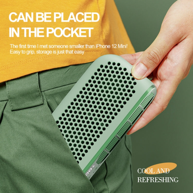 USB-Ladung Digitalanzeige Tragbarer klingenloser Outdoor Mini Nachtlicht Ventilator (Grün) | Karnz