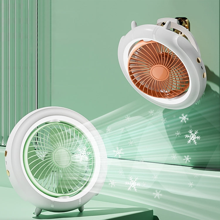 Nachtlicht Desktop Faltventilator Outdoor Camping Hängender Mini Ventilator, Farbe: Grün Verbesserte | Karnz